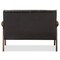 Baxton Studio Nikko Mid-century Dark Brown Faux Leather Wooden 2-Seater Loveseat 121-6747 - alternate 5